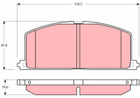 Kit de plaquettes de frein, frein à disque GDB3184 TRW
