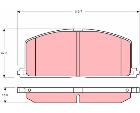 Kit de plaquettes de frein, frein à disque GDB3184 TRW