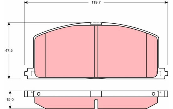 Kit de plaquettes de frein, frein à disque GDB3184 TRW