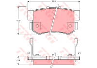 Kit de plaquettes de frein, frein à disque GDB3191 TRW