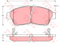 Kit de plaquettes de frein, frein à disque GDB3207 TRW