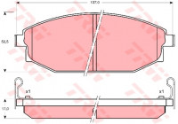Kit de plaquettes de frein, frein à disque GDB3232 TRW