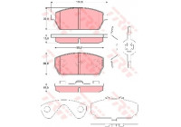 Kit de plaquettes de frein, frein à disque GDB3234 TRW