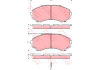 Kit de plaquettes de frein, frein à disque GDB3254 TRW