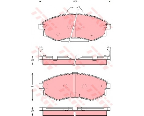 Kit de plaquettes de frein, frein à disque GDB3259 TRW