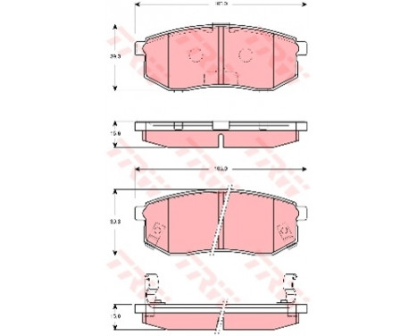 Kit de plaquettes de frein, frein à disque GDB3260 TRW