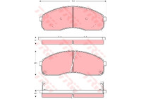 Kit de plaquettes de frein, frein à disque GDB3261 TRW