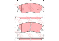 Kit de plaquettes de frein, frein à disque GDB3299 TRW