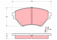 Kit de plaquettes de frein, frein à disque GDB3302 TRW
