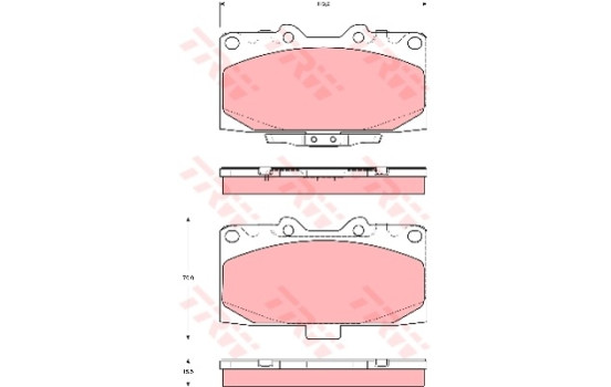 Kit de plaquettes de frein, frein à disque GDB3307 TRW