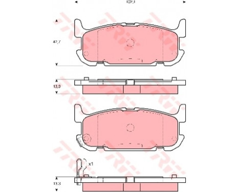 Kit de plaquettes de frein, frein à disque GDB3318 TRW