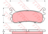 Kit de plaquettes de frein, frein à disque GDB3319 TRW