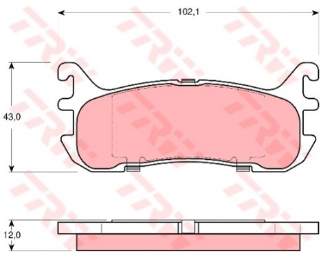 Kit de plaquettes de frein, frein à disque GDB3319 TRW