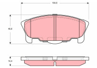Kit de plaquettes de frein, frein à disque GDB3320 TRW