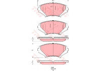 Kit de plaquettes de frein, frein à disque GDB3356 TRW
