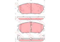 Kit de plaquettes de frein, frein à disque GDB3360 TRW