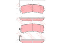 Kit de plaquettes de frein, frein à disque GDB3362 TRW