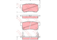 Kit de plaquettes de frein, frein à disque GDB3382 TRW
