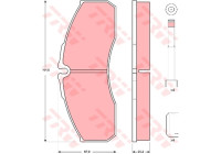 Kit de plaquettes de frein, frein à disque GDB3385 TRW
