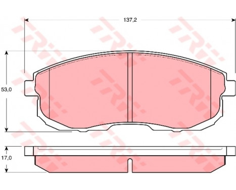 Kit de plaquettes de frein, frein à disque GDB3390 TRW