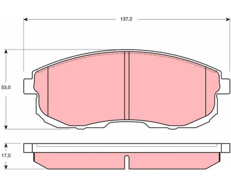 Kit de plaquettes de frein, frein à disque GDB3390 TRW, Image 2