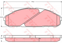 Kit de plaquettes de frein, frein à disque GDB3394 TRW
