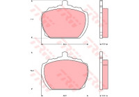 Kit de plaquettes de frein, frein à disque GDB340 TRW