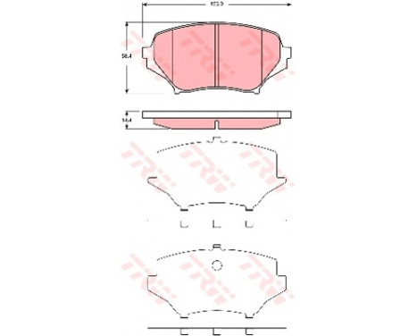 Kit de plaquettes de frein, frein à disque GDB3401 TRW