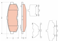 Kit de plaquettes de frein, frein à disque GDB3406 TRW
