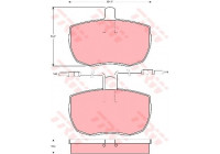 Kit de plaquettes de frein, frein à disque GDB342 TRW