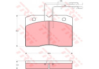 Kit de plaquettes de frein, frein à disque GDB343 TRW