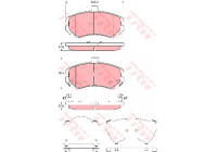 Kit de plaquettes de frein, frein à disque GDB3431 TRW