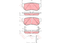 Kit de plaquettes de frein, frein à disque GDB3432 TRW