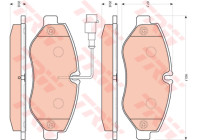 Kit de plaquettes de frein, frein à disque GDB3439 TRW