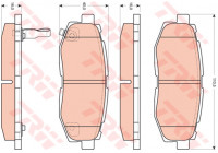 Kit de plaquettes de frein, frein à disque GDB3442 TRW