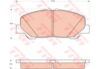 Kit de plaquettes de frein, frein à disque GDB3455 TRW