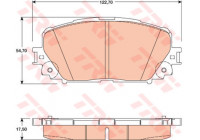 Kit de plaquettes de frein, frein à disque GDB3460 TRW