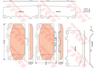 Kit de plaquettes de frein, frein à disque GDB3470 TRW