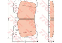 Kit de plaquettes de frein, frein à disque GDB3473 TRW