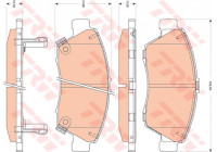 Kit de plaquettes de frein, frein à disque GDB3478 TRW