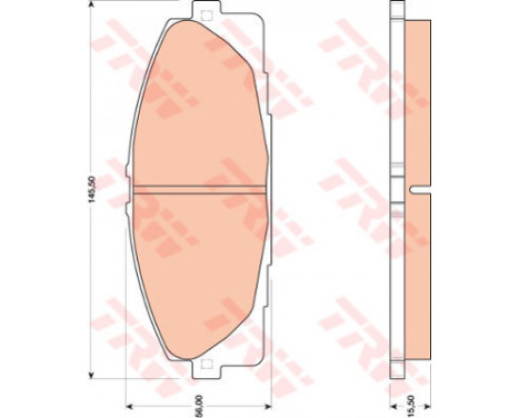 Kit de plaquettes de frein, frein à disque GDB3485 TRW