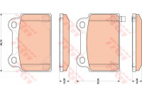 Kit de plaquettes de frein, frein à disque GDB3488 TRW