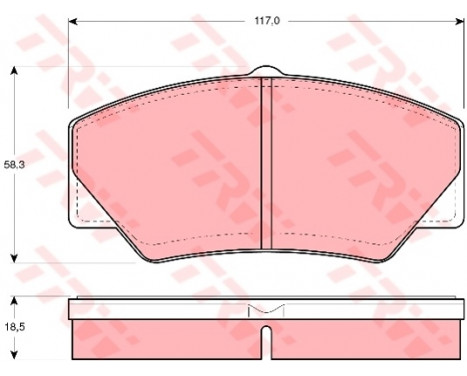 Kit de plaquettes de frein, frein à disque GDB349 TRW