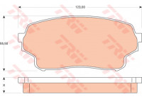 Kit de plaquettes de frein, frein à disque GDB3490 TRW