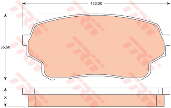 Kit de plaquettes de frein, frein à disque GDB3490 TRW