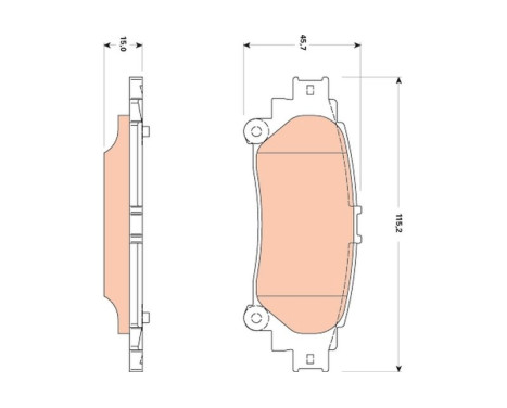 Kit de plaquettes de frein, frein à disque GDB3497 TRW, Image 2