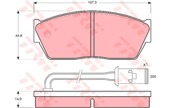 Kit de plaquettes de frein, frein à disque GDB350 TRW