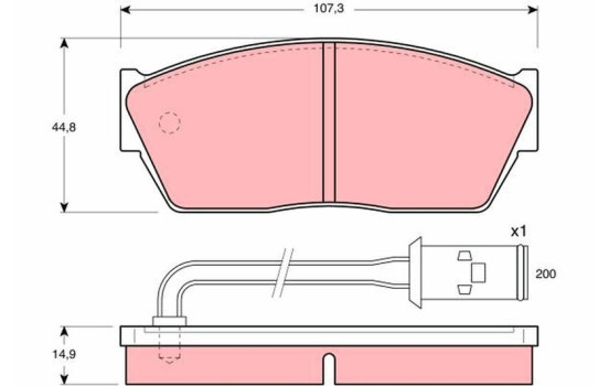 Kit de plaquettes de frein, frein à disque GDB350 TRW, Image 2
