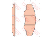 Kit de plaquettes de frein, frein à disque GDB3500 TRW