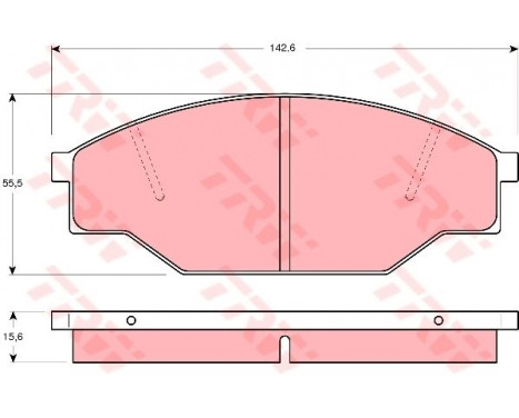 Kit de plaquettes de frein, frein à disque GDB351 TRW